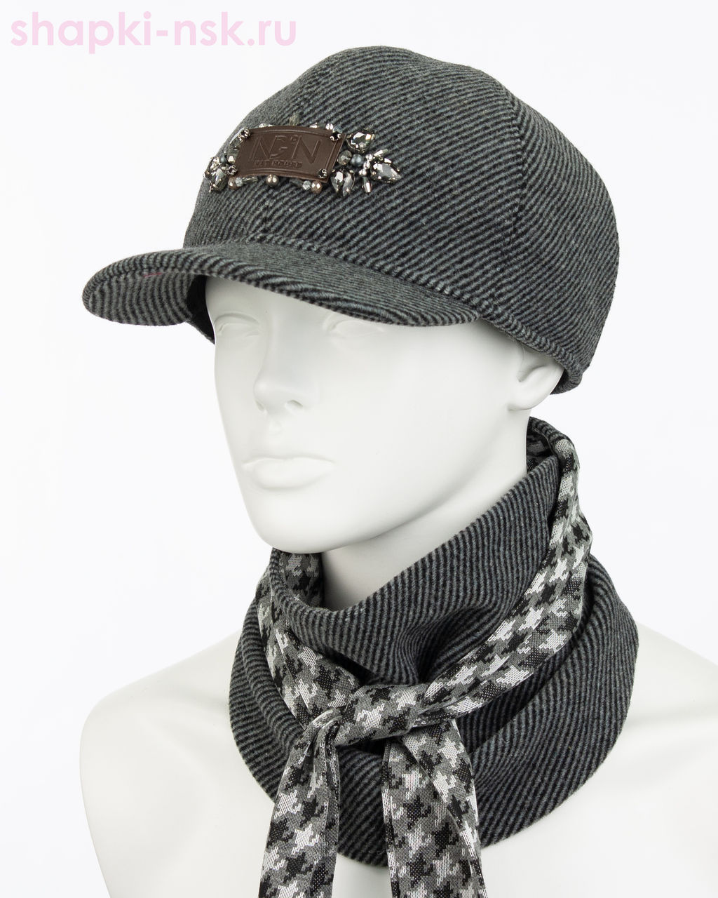 Дана стразы Комплект (бейсболка+бактус) (57-59)