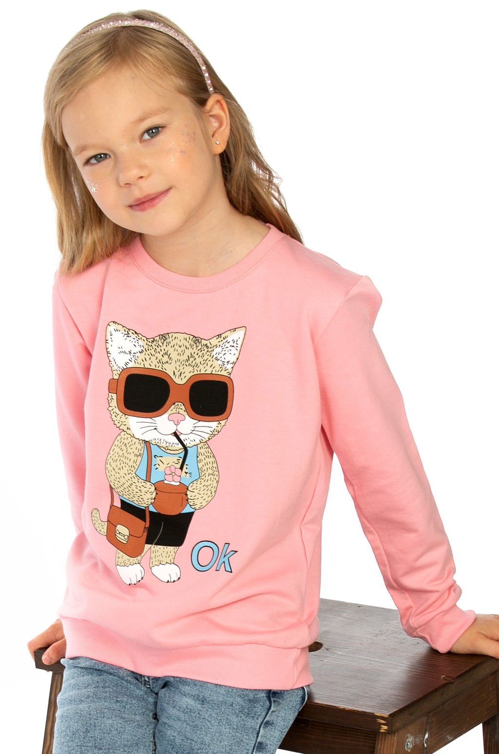 Свитшот для девочки из футера двухнитки Baby Style  фото 2