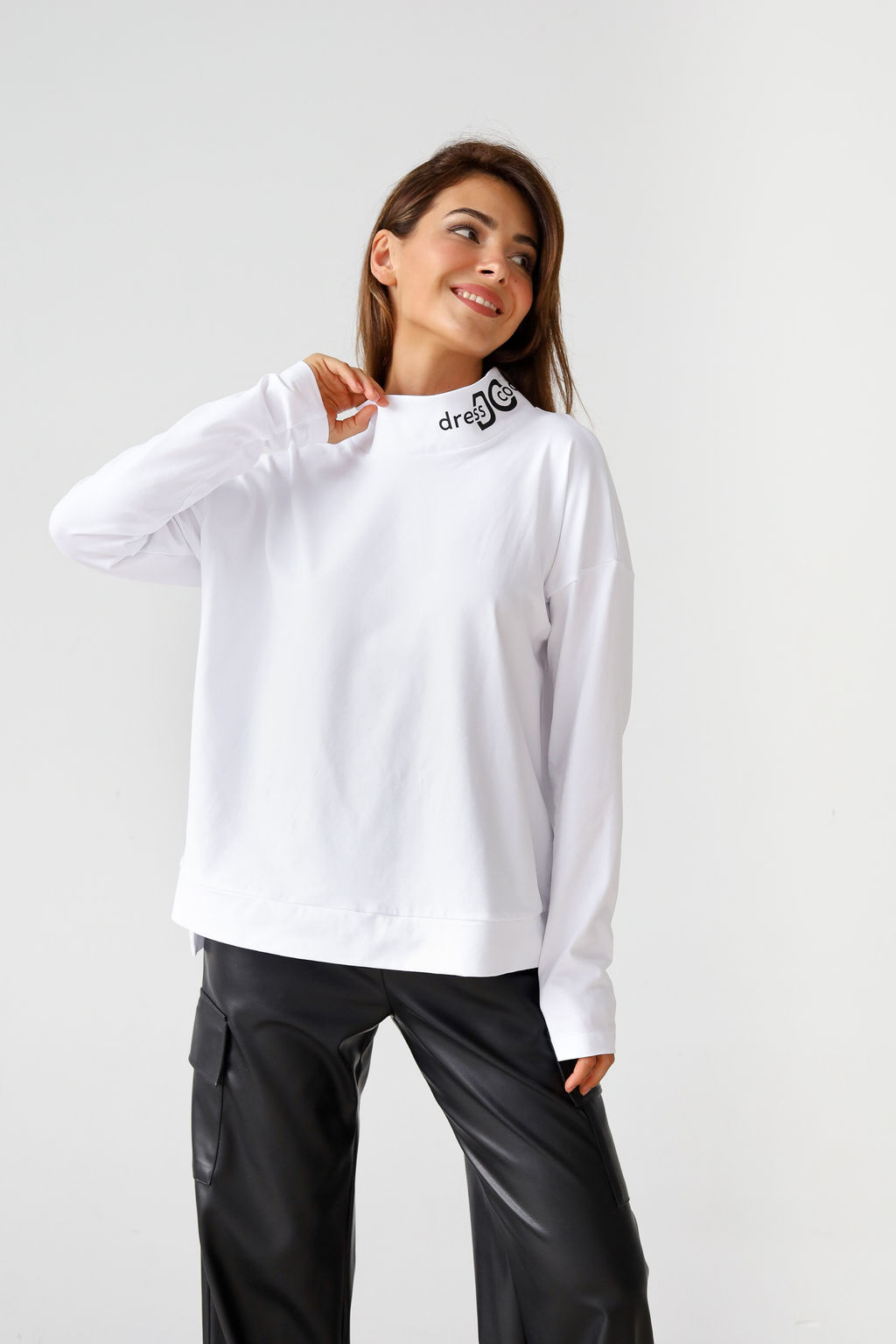 Водолазка удлиненная DRESS CODE, белая