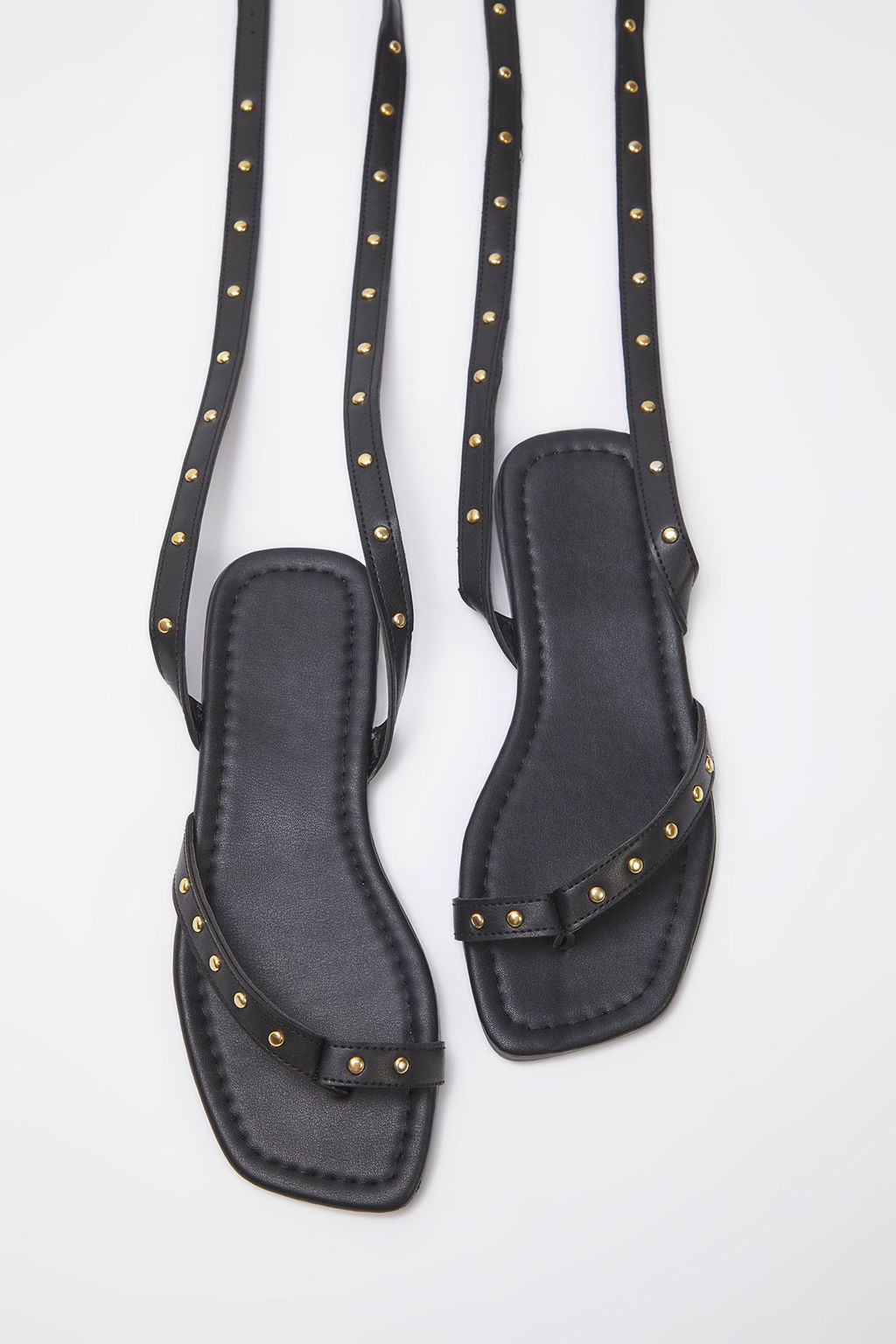 Trendyol Shoes Siyah Trok Tasl? Bilekten Baglamal? Kad?n Parmak Aras? Sandalet TAKSS25SD00048 - Trendyolmilla фото 5