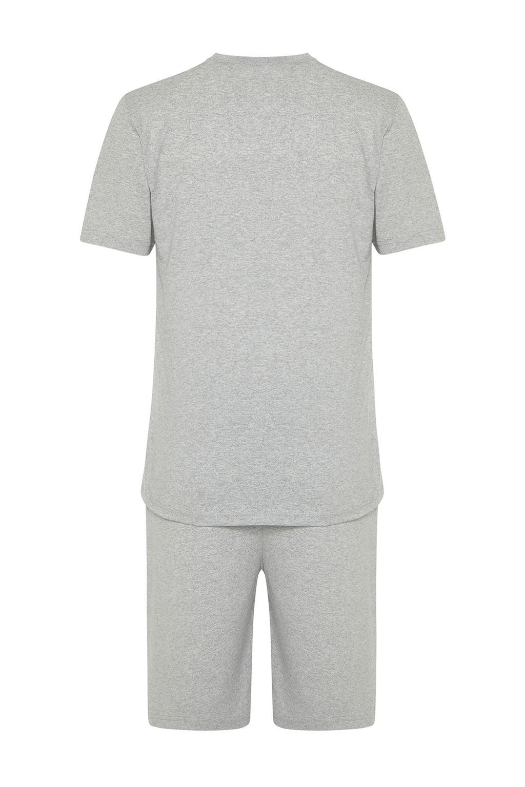 TRENDYOL MAN Gri Regular Fit Bisiklet Yaka Orme Sortlu Pijama Tak?m? TMNSS24PT00046 - Trendyolmilla фото 10