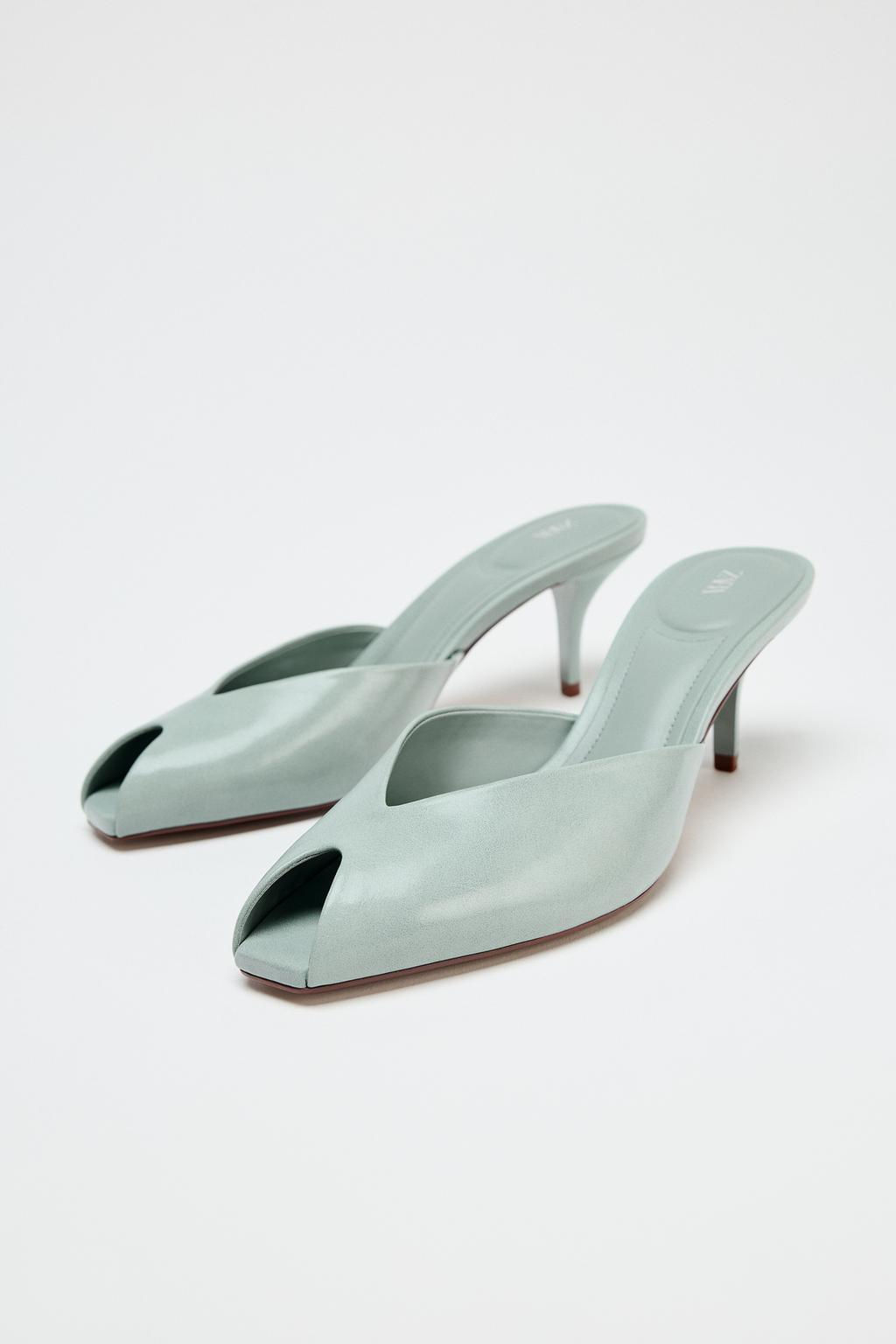 PATENT-EFFECT SANDALS - Zara фото 5