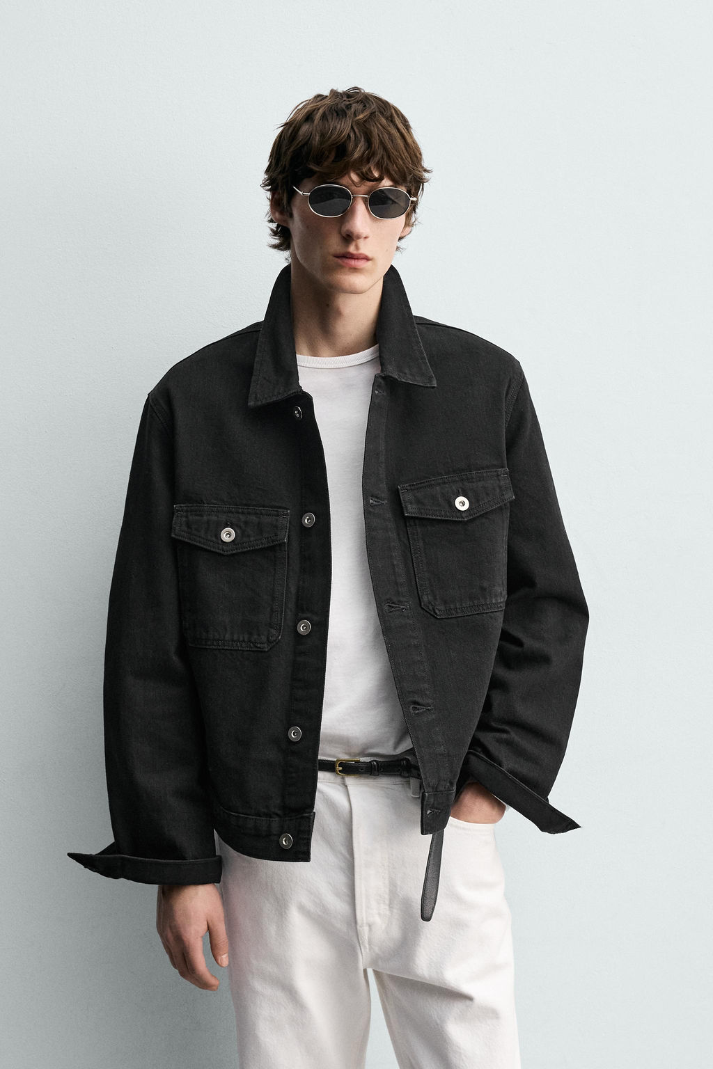CAZADORA DENIM B?SICA / Negro - Zara фото 2