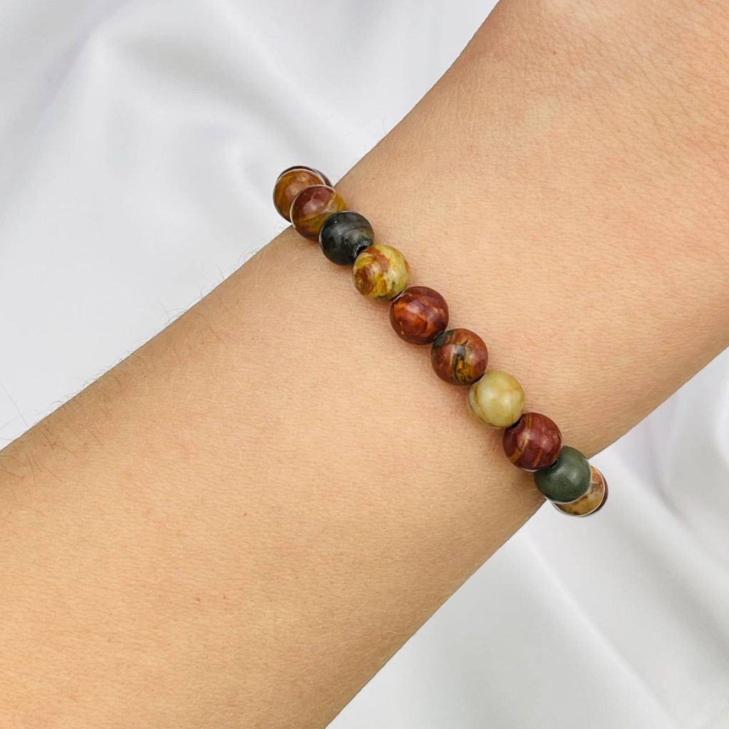 Браслет из Яшмы Пикассо - Радуга самоцветов фото 2