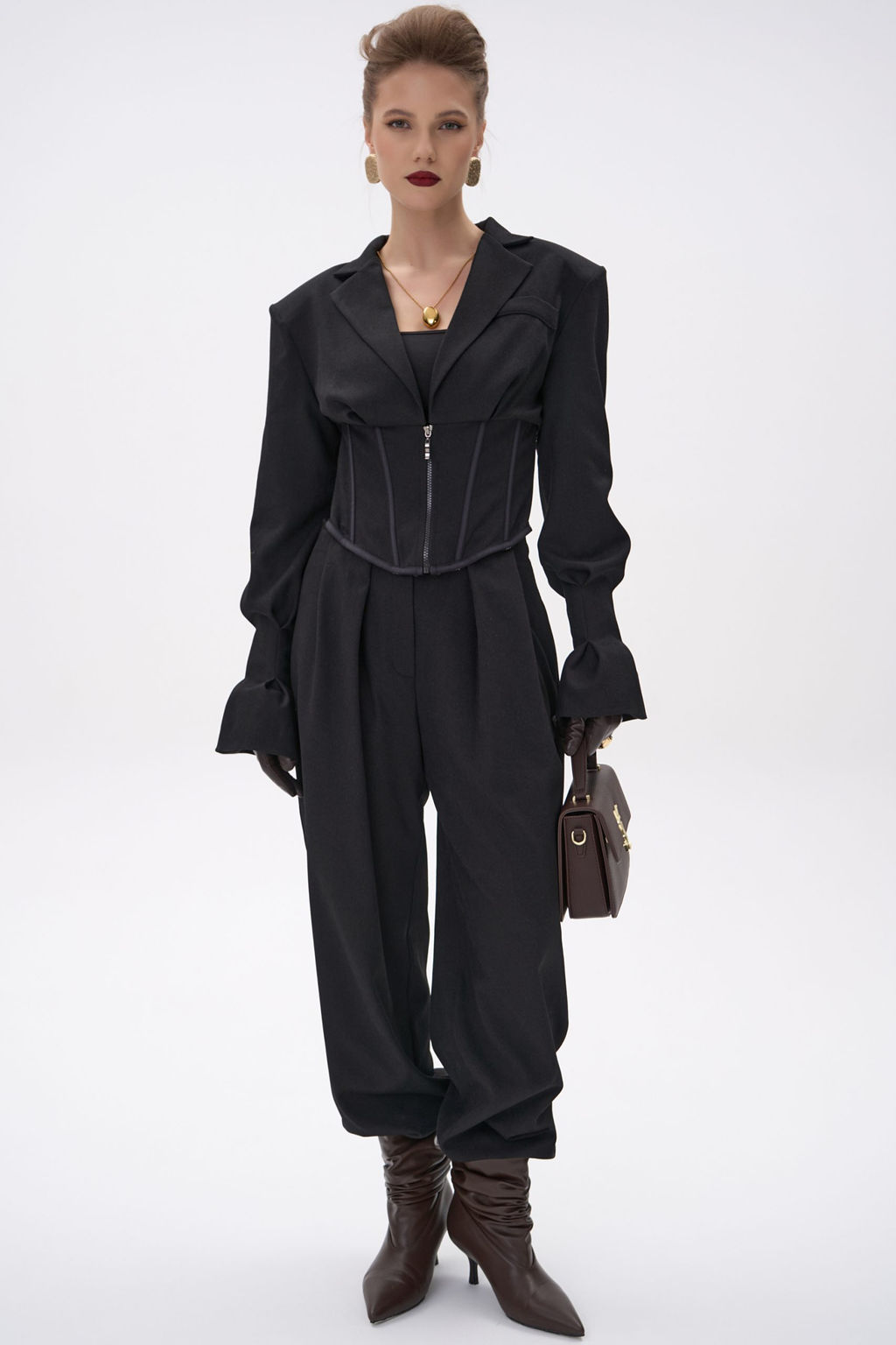 Пиджак  корсет Джуди (чёрный) - Эльза фото 33