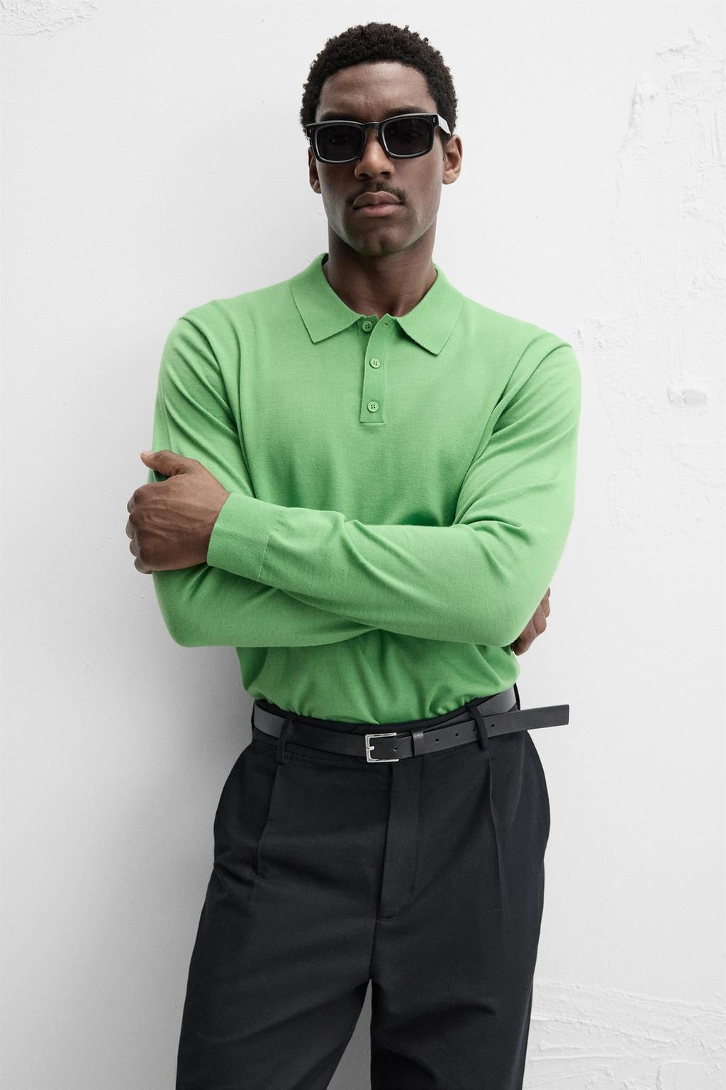 100% WOOL KNIT POLO SHIRT - Zara фото 5