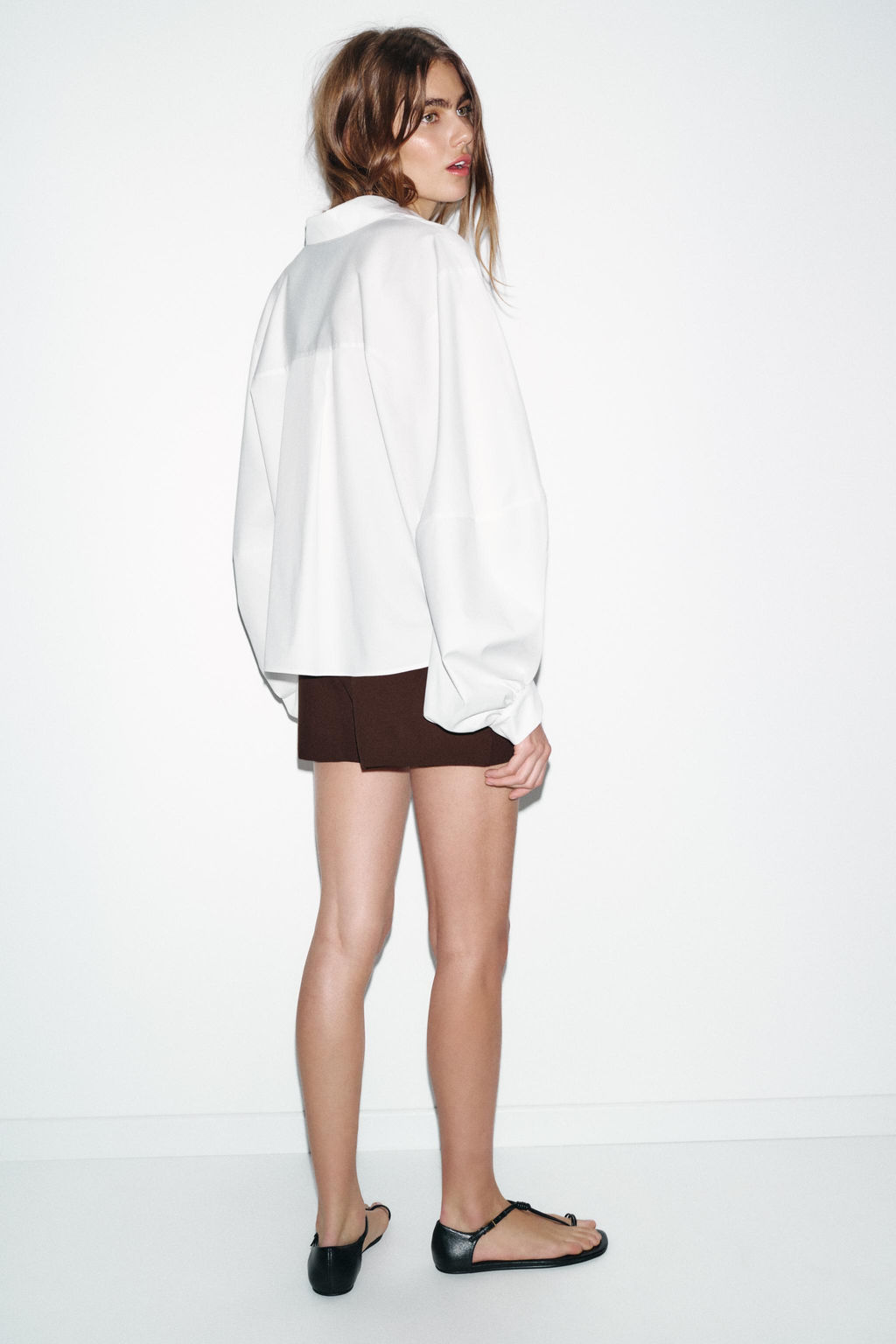 POPLIN PUFF SLEEVE SHIRT - Zara фото 5