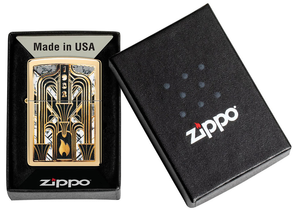 Зажигалка ZIPPO Пламя в стиле ар-деко | Art Deco Flame 46585  фото 6