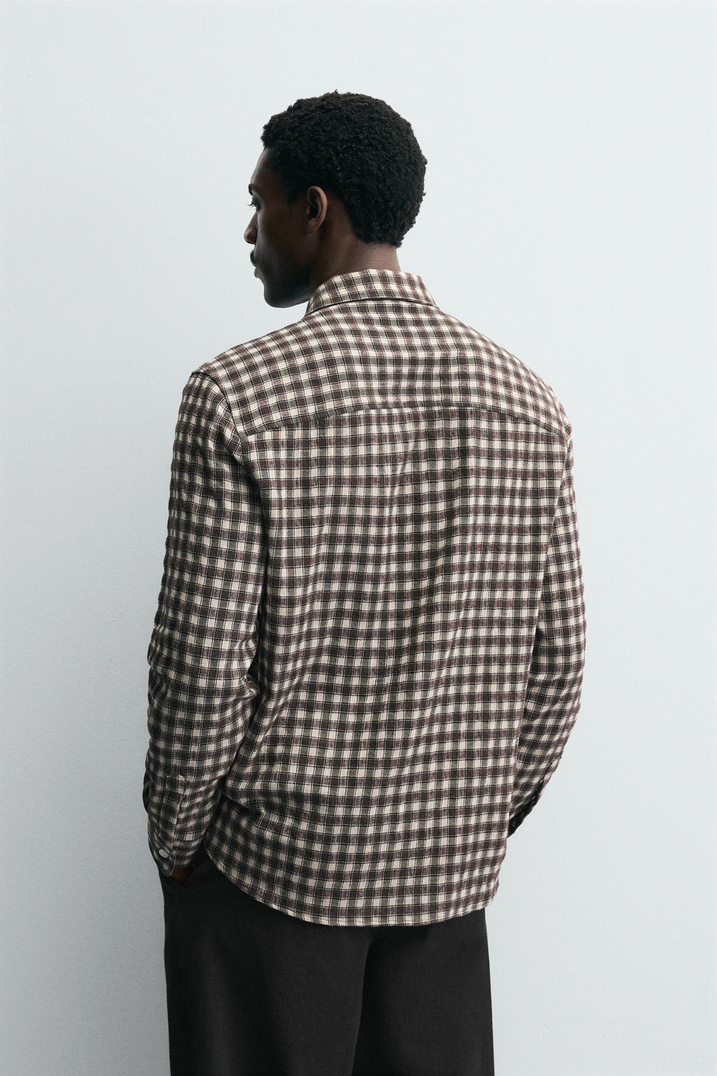 CHECK SHIRT WITH POCKET - Zara фото 7