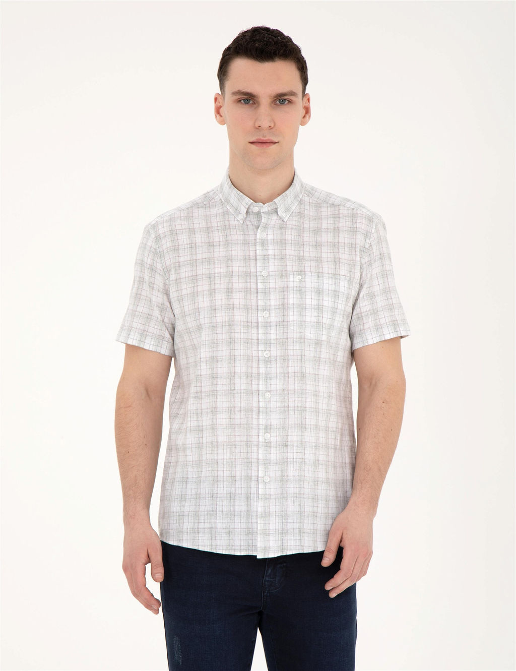 Ye_il Regular Fit K_sa Kollu G_mlek - Pierre cardin фото 2