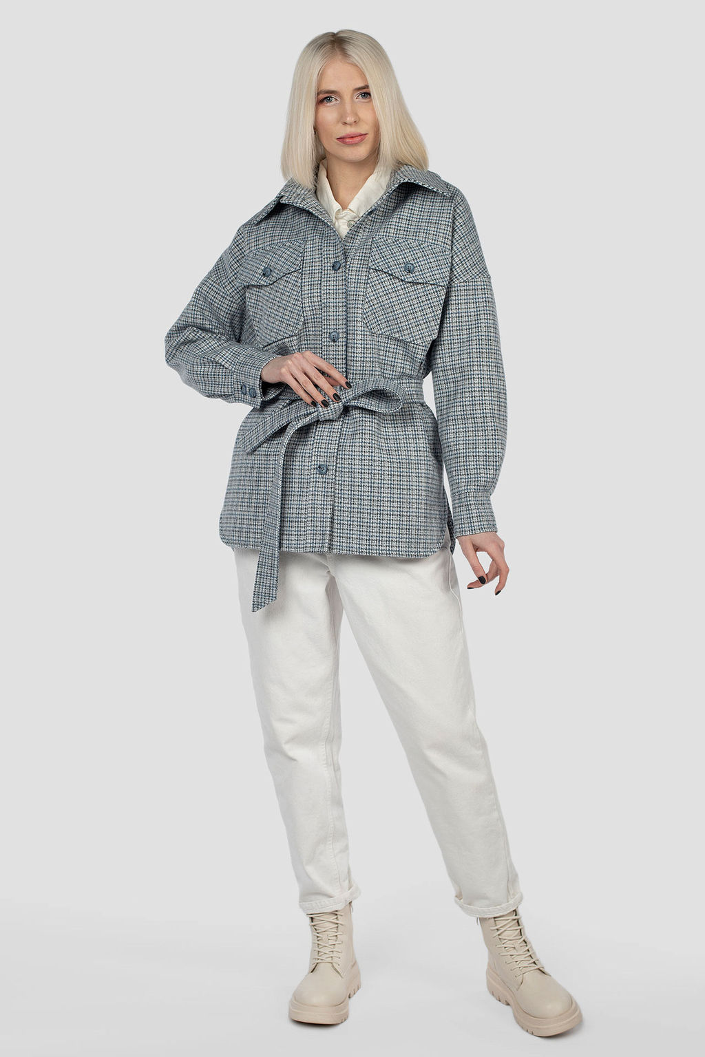 Пальто женское демисезонное (пояс) - El podio фото 14