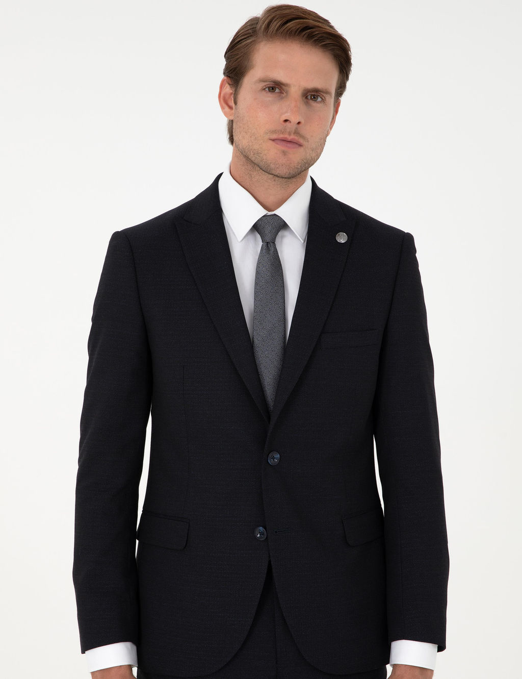 Lacivert Ex. Slim Fit Y_nl_ Tak_m Elbise
