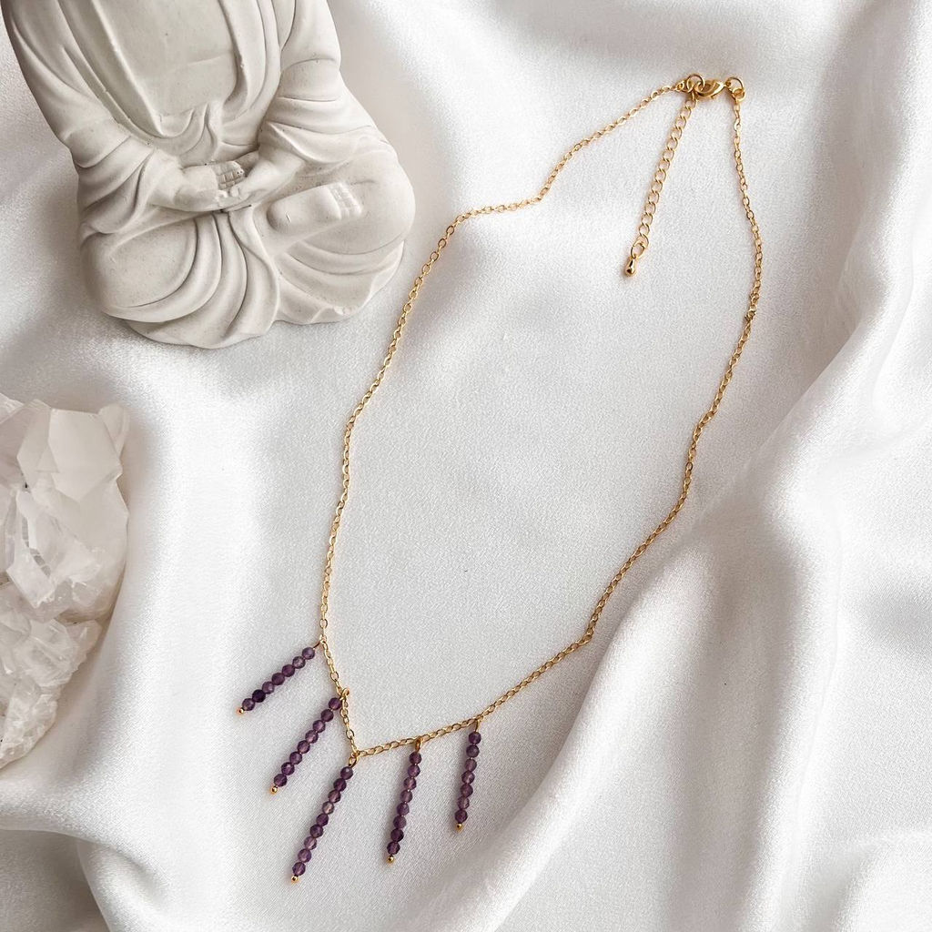 Колье на цепочке из Аметиста 45 см +