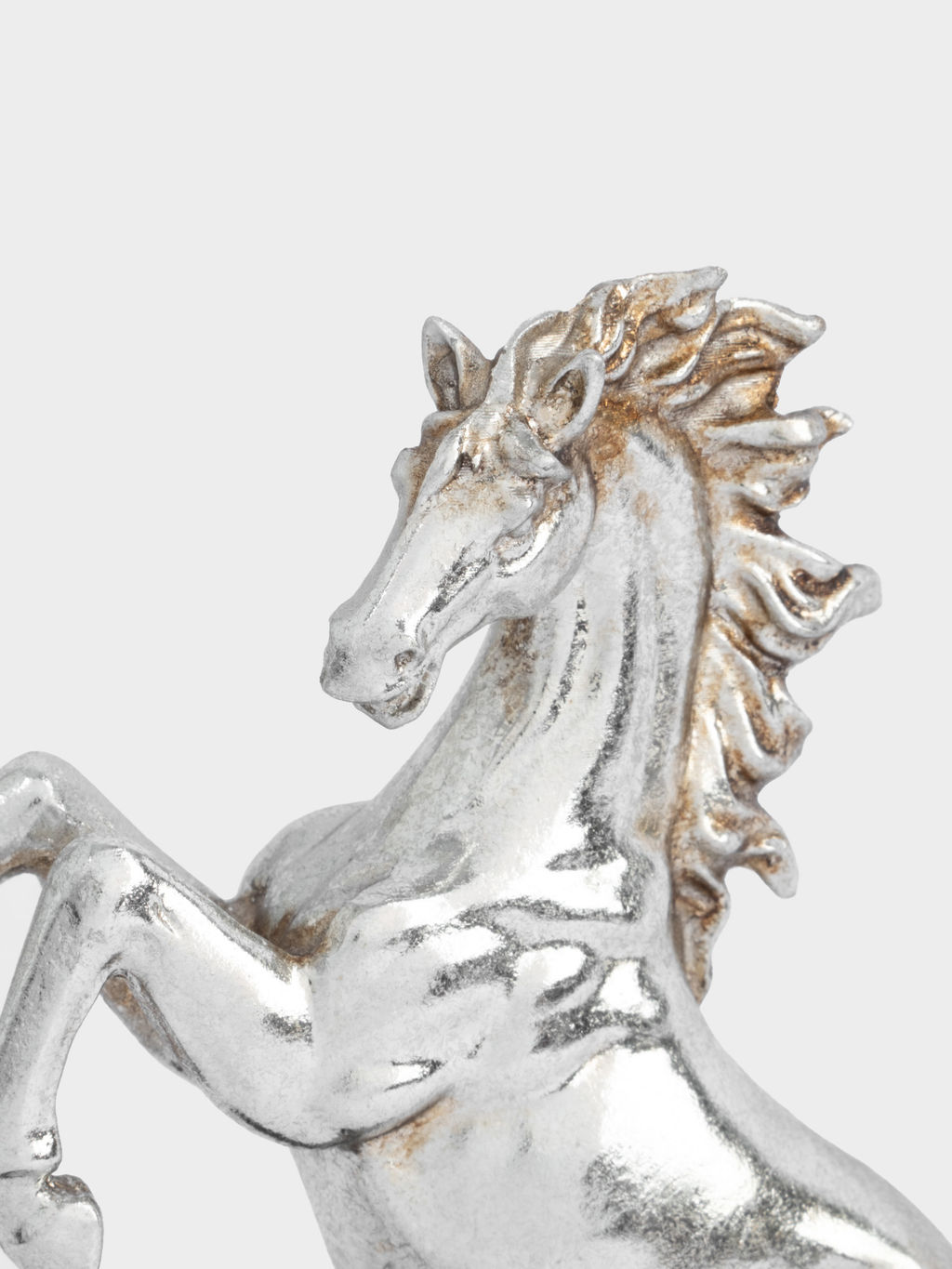 Статуэтка, 15 см, полирезин, серебристая, Конь на дыбах, Horse - Anna lafarg фото 2