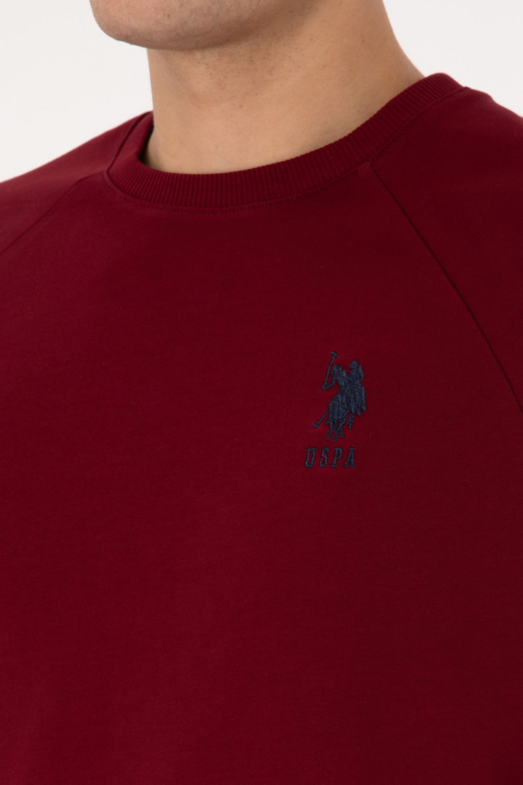 Erkek Bordo Basic Sweatshirt - U.s. polo assn фото 7