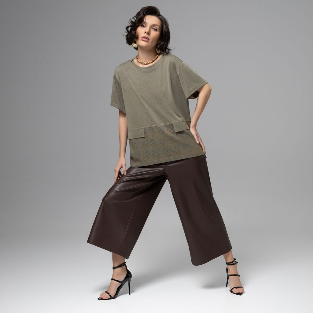 Футболка с акцентными строчками, Стальной взгляд - Charutti фото 6