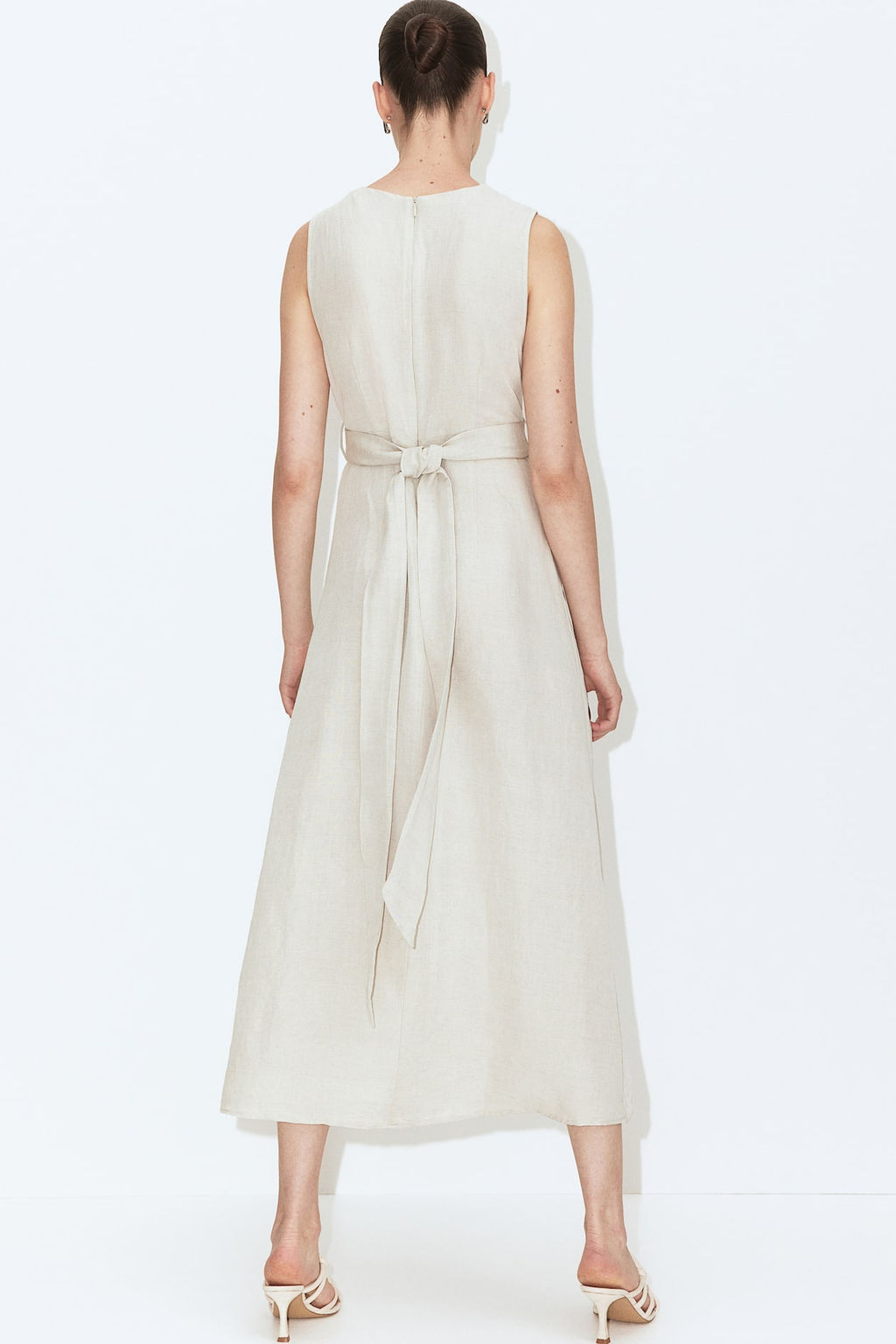 MAMA Vestido de lactancia en mezcla de lino - H&m фото 4