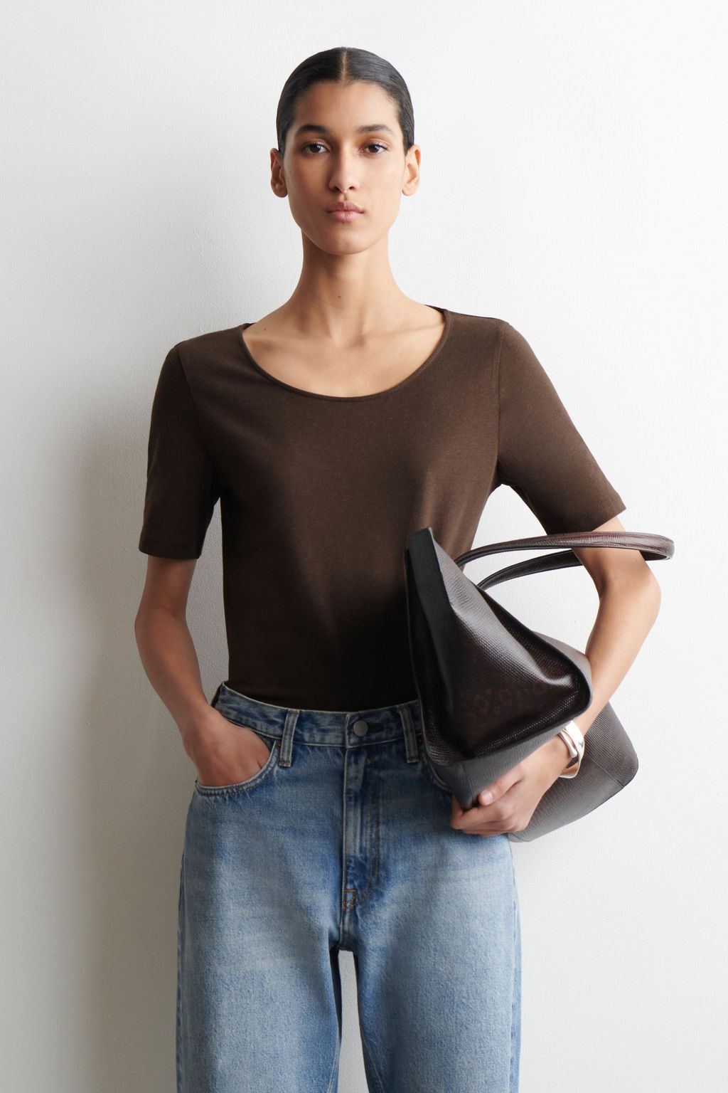 CAMISETA DE ALGOD?N CON CUELLO REDONDO - H&m фото 3