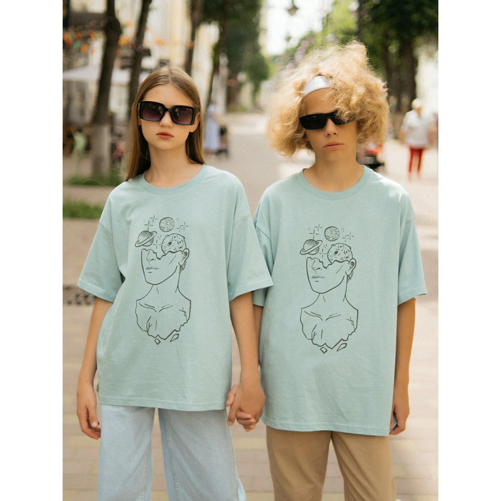 Футболка оверсайз кулирка 1657100302 - Youlala фото 8