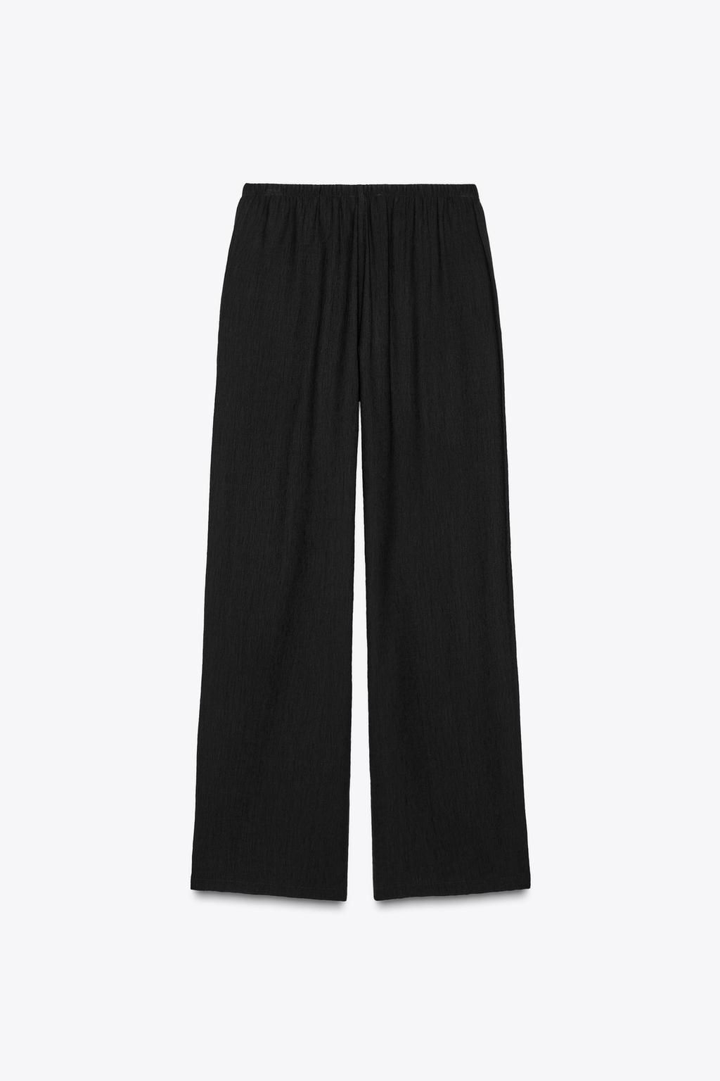 WIDE-LEG TROUSERS WITH ELASTIC WAISTBAND - Zara фото 5