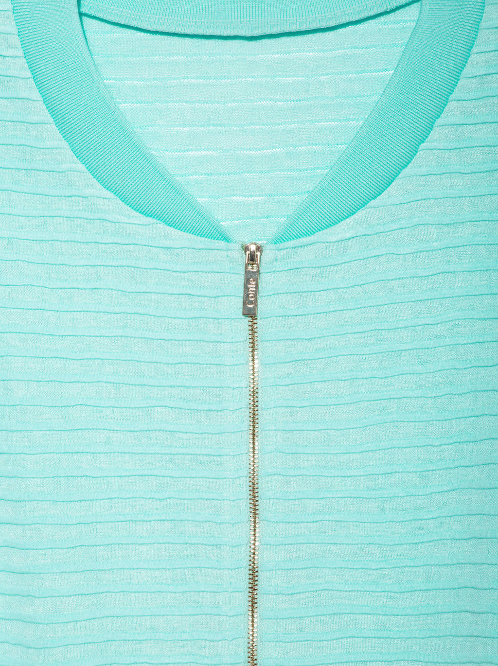 CONTE Ультракомфортный фактурный бомбер на молнии LJ 902 aqua blue aqua blue