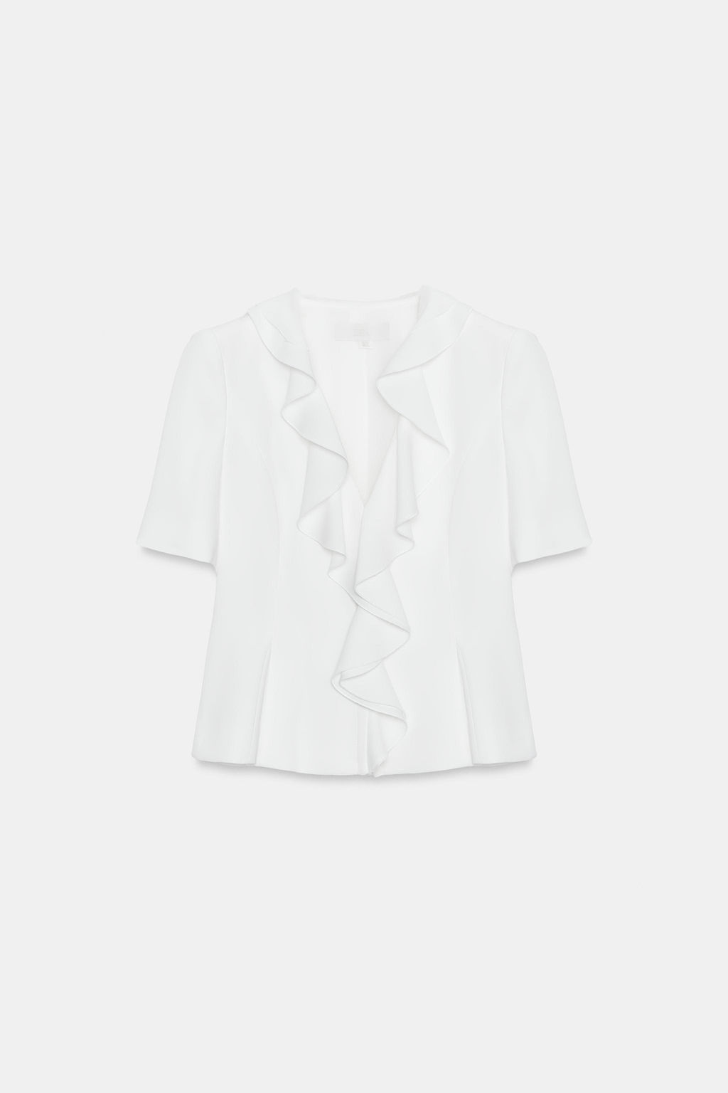 BLAZER MANGA CORTA VOLANTES / Blanco roto - Zara фото 7