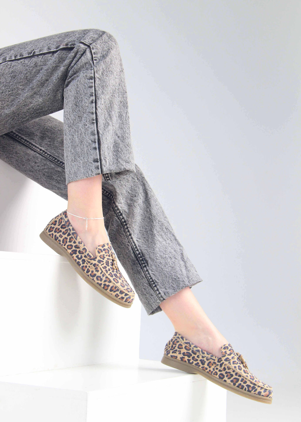 Лоферы туфли 170.2614be. бежевый леопард