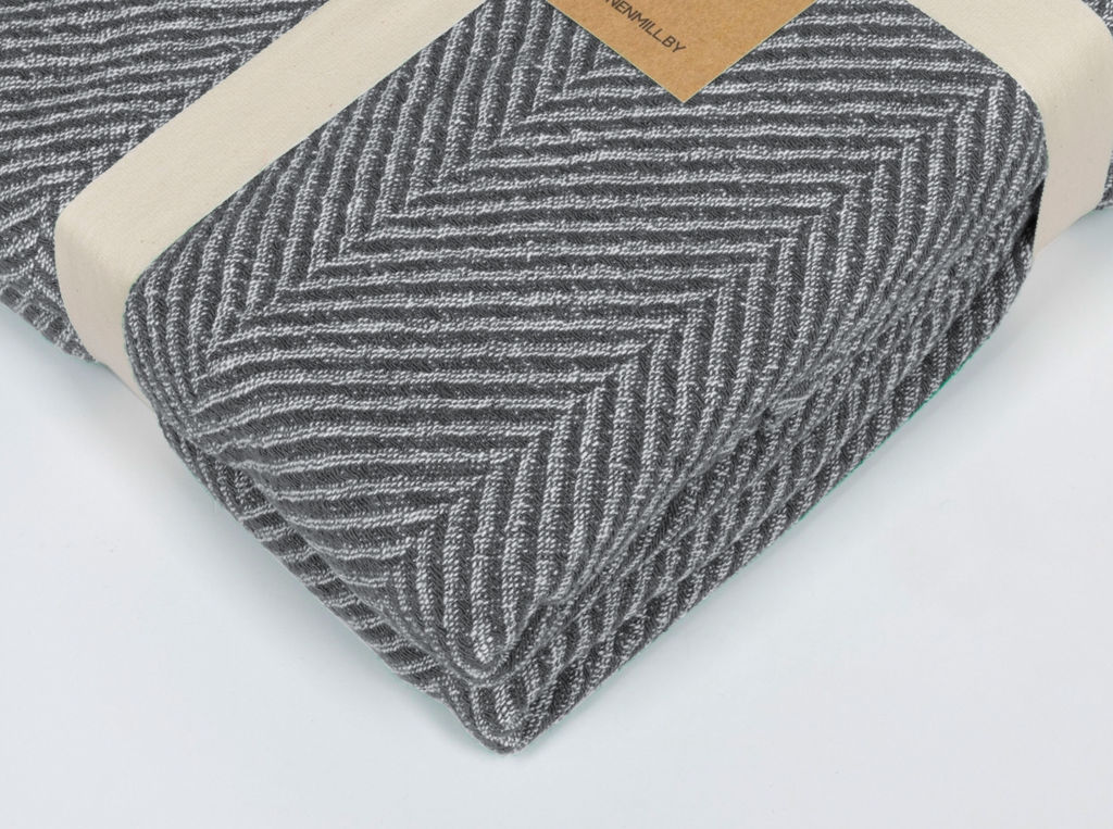 Плед 20с30-ШР/у./л.с.уп. 210*200 "Рубчик" цв 106 серый