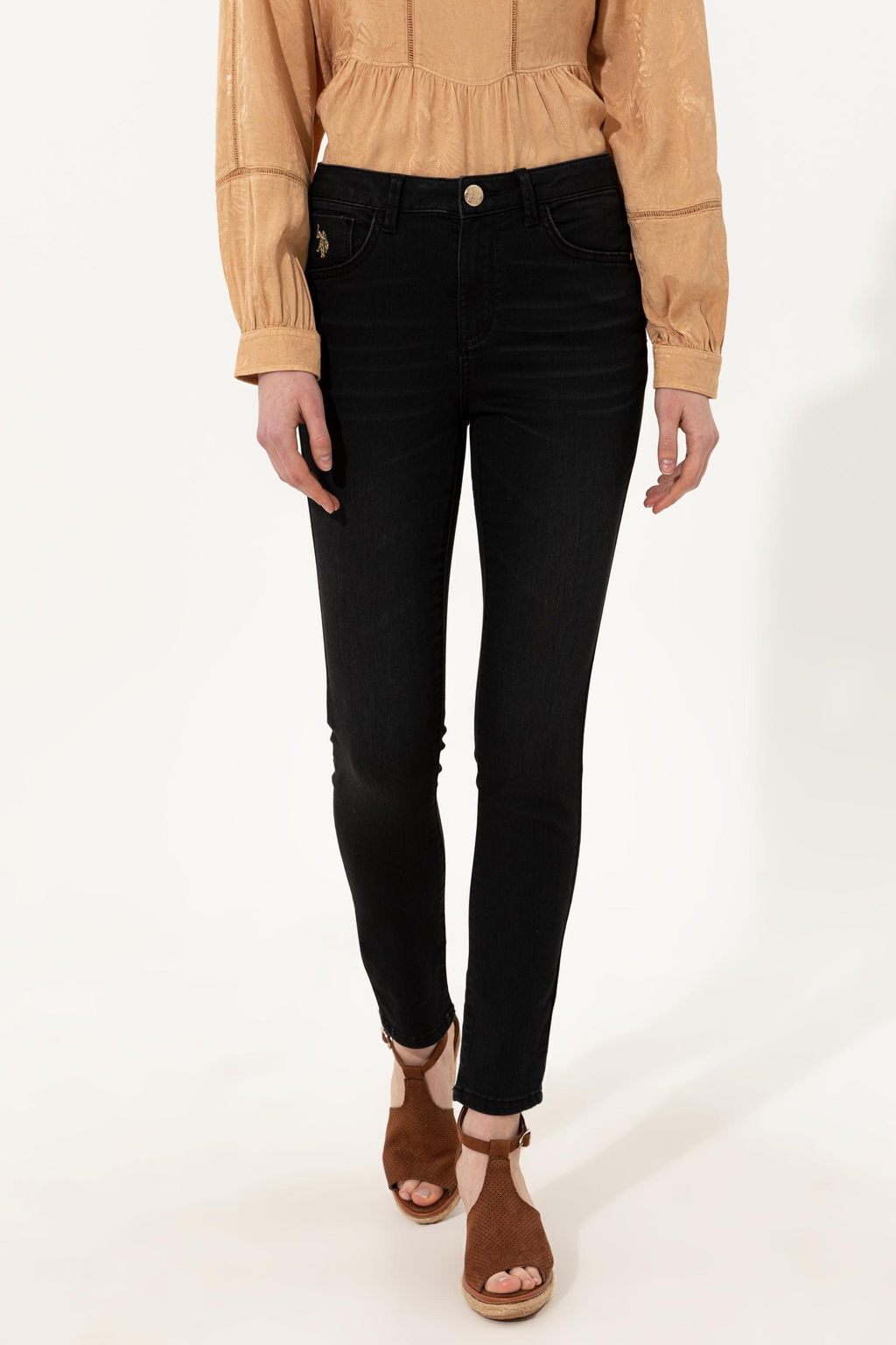 Женские черные джинсовые брюки - U.s. polo assn фото 16