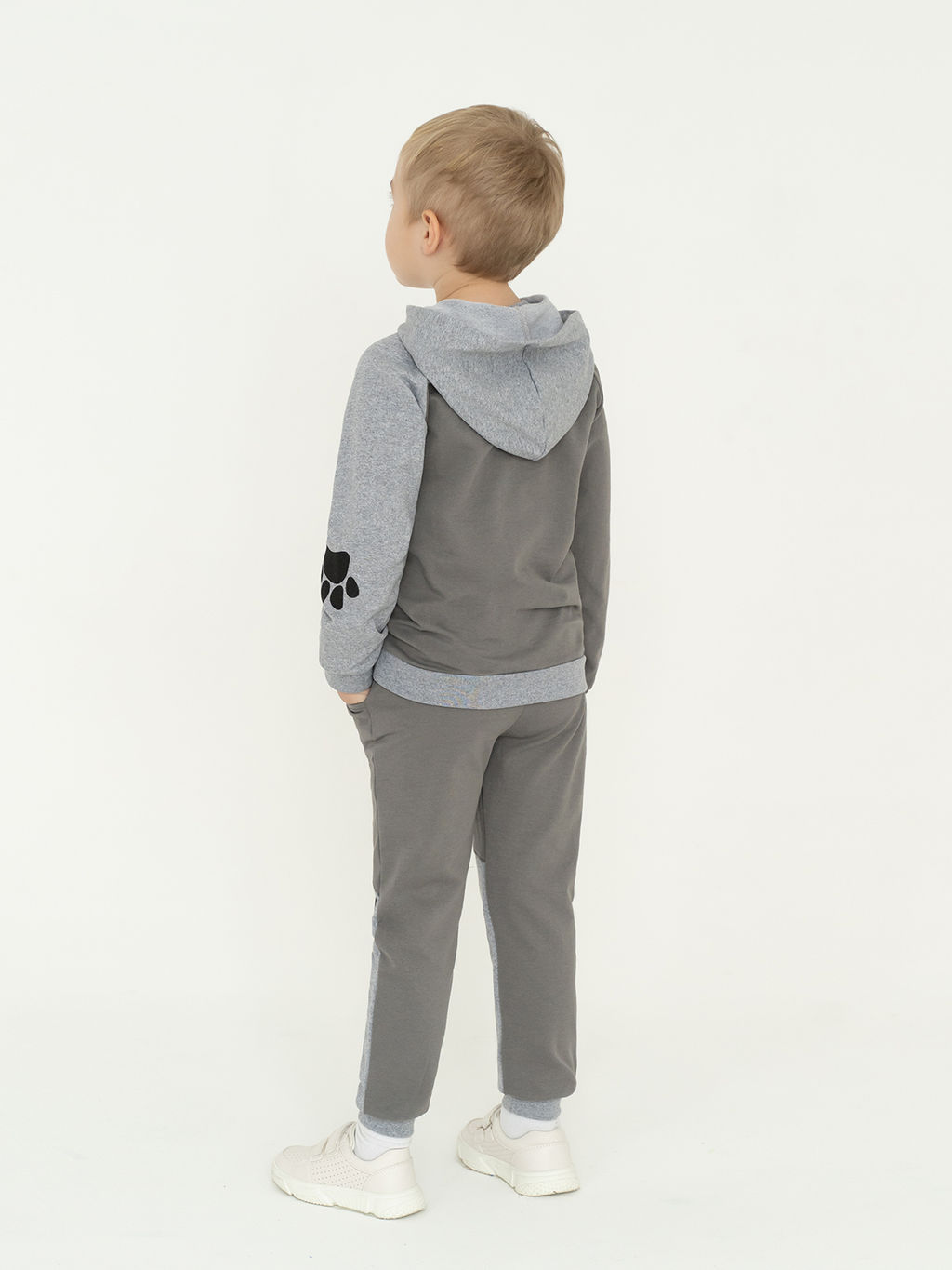 Костюм детский серыймеланж собака