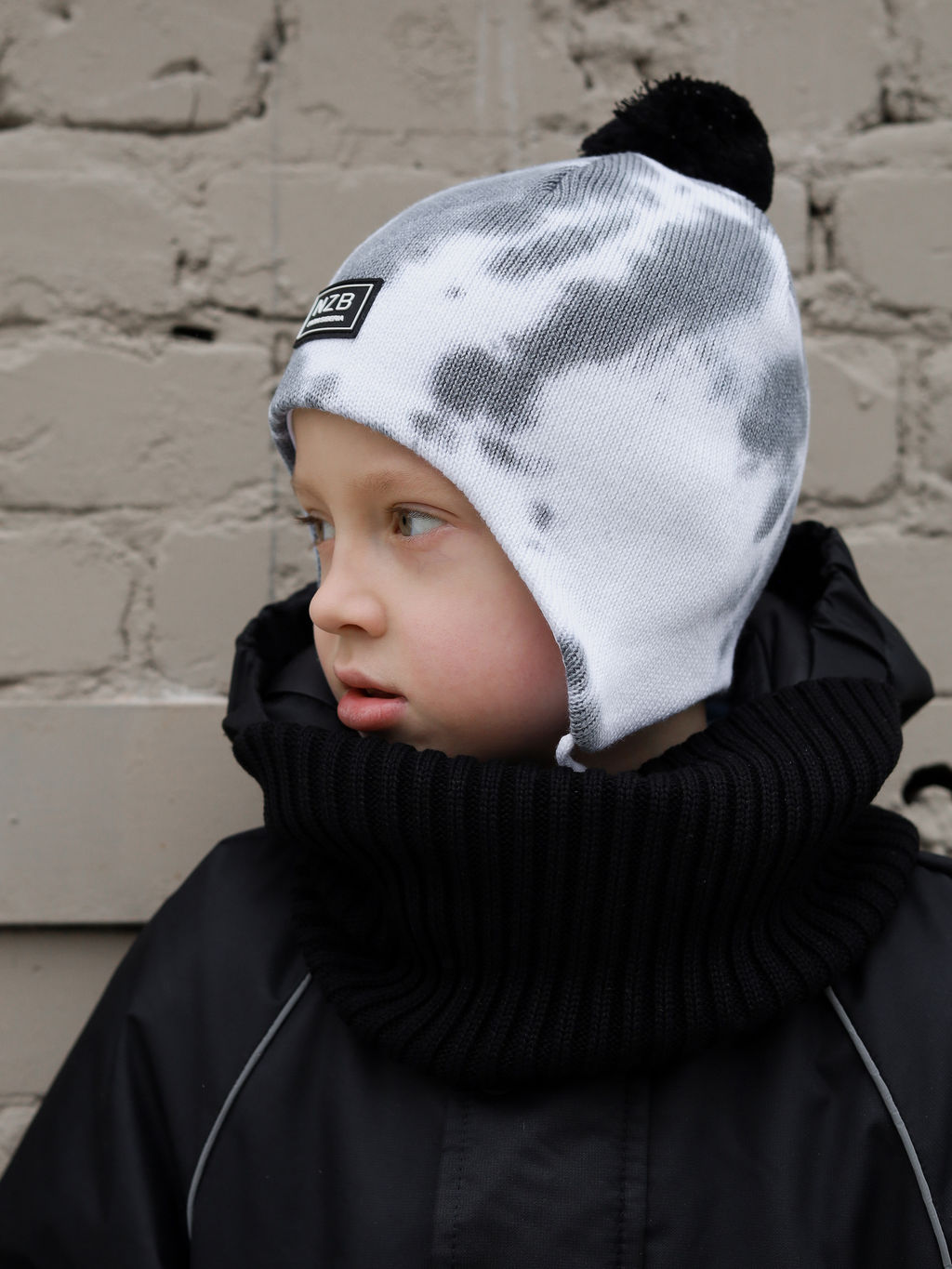 Шапка на завязках, серый - Inzibe фото 2