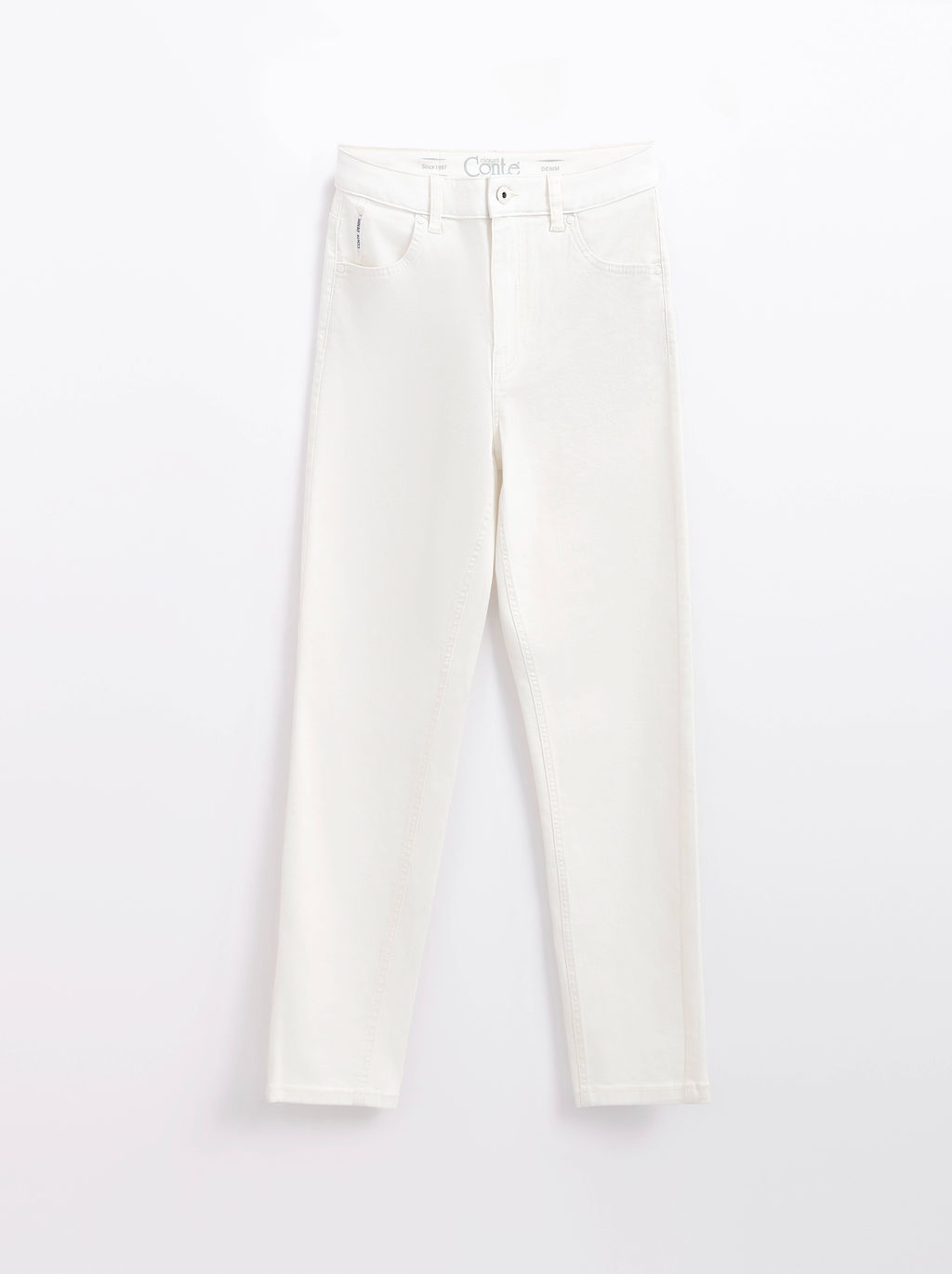 CONTE CON-619 Джинсы mom fit с высокой посадкой off white