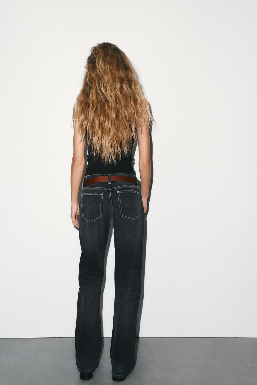 JEANS TRF WIDE LEG TIRO BAJO / Azul noche - Zara фото 5