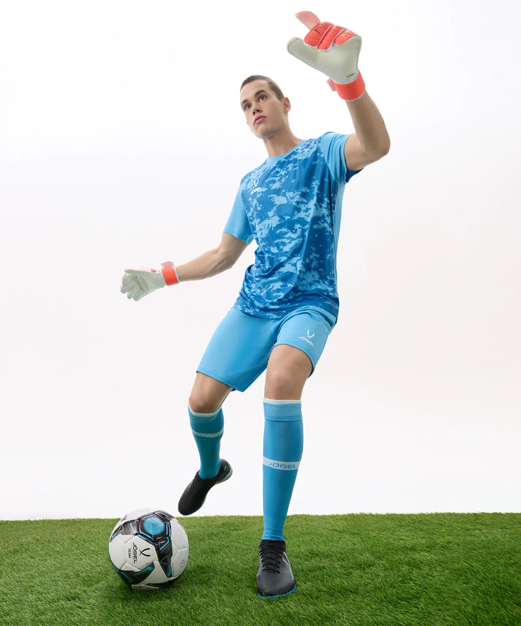 Футболка вратарская JOGEL DIVISION PerFormDRY SPLASH GK Jersey, голубой  фото 8