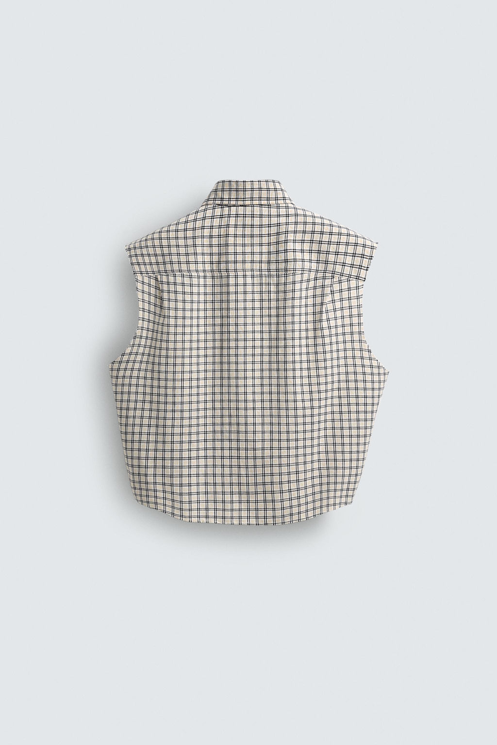 Рубашка Tank Boxy Fit клетчатая бежевого цвета