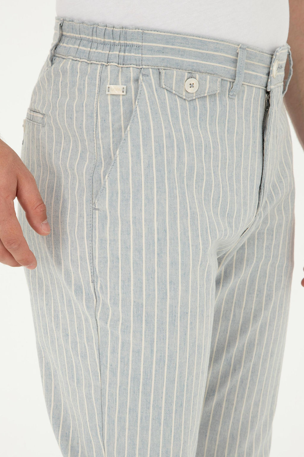 Мужские голубые брюки из плотной ткани Неожиданная скидка в корзине - U.s. polo assn фото 6