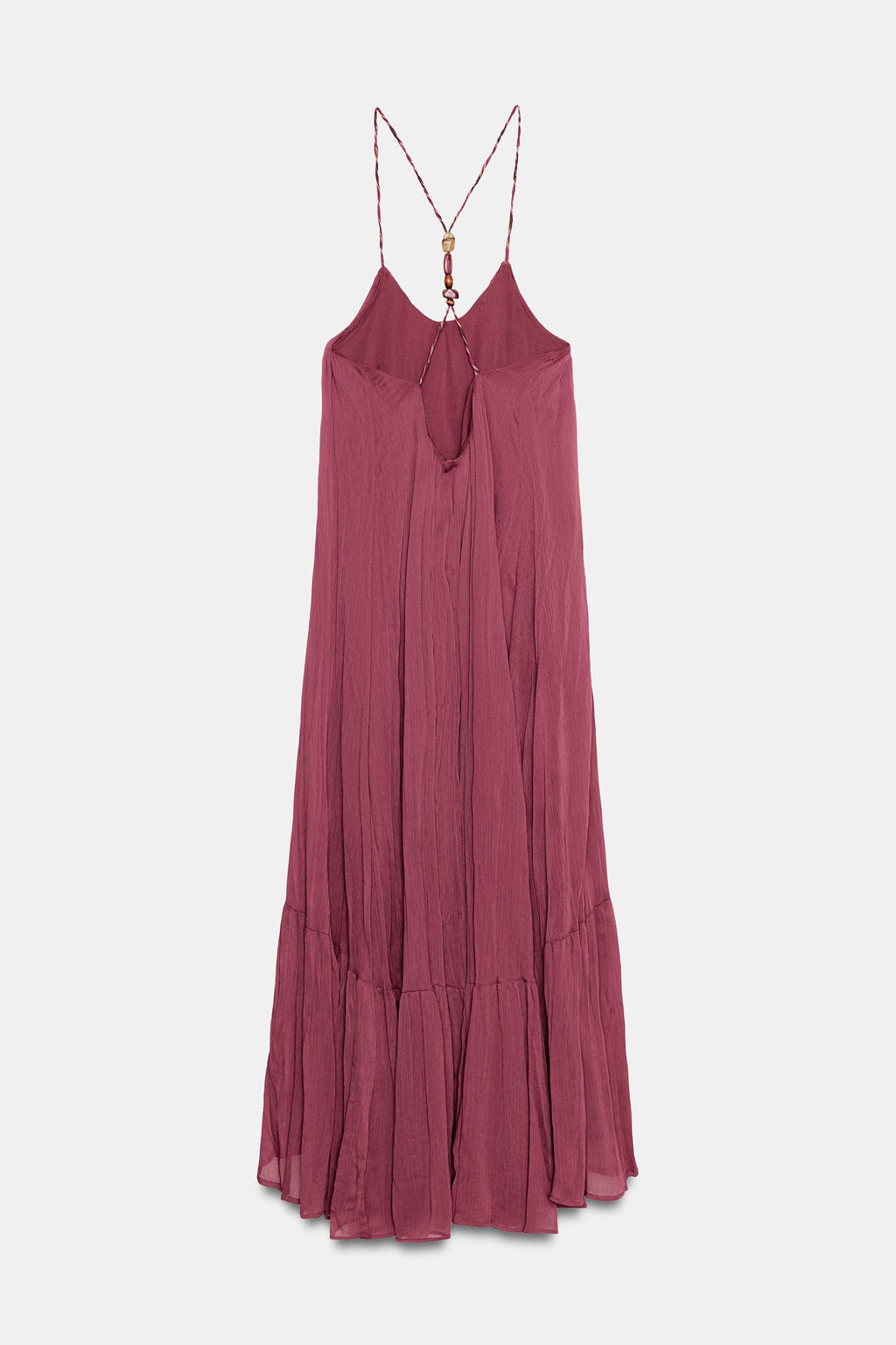 VESTIDO FLUIDO ABALORIOS / Granate claro - Zara фото 7