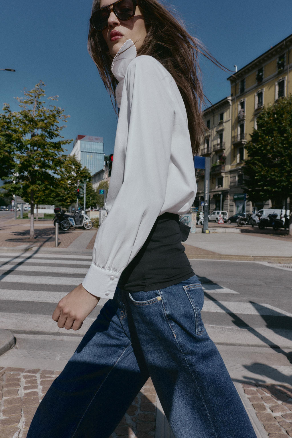 POPLIN SHIRT WITH BOW - Zara фото 3