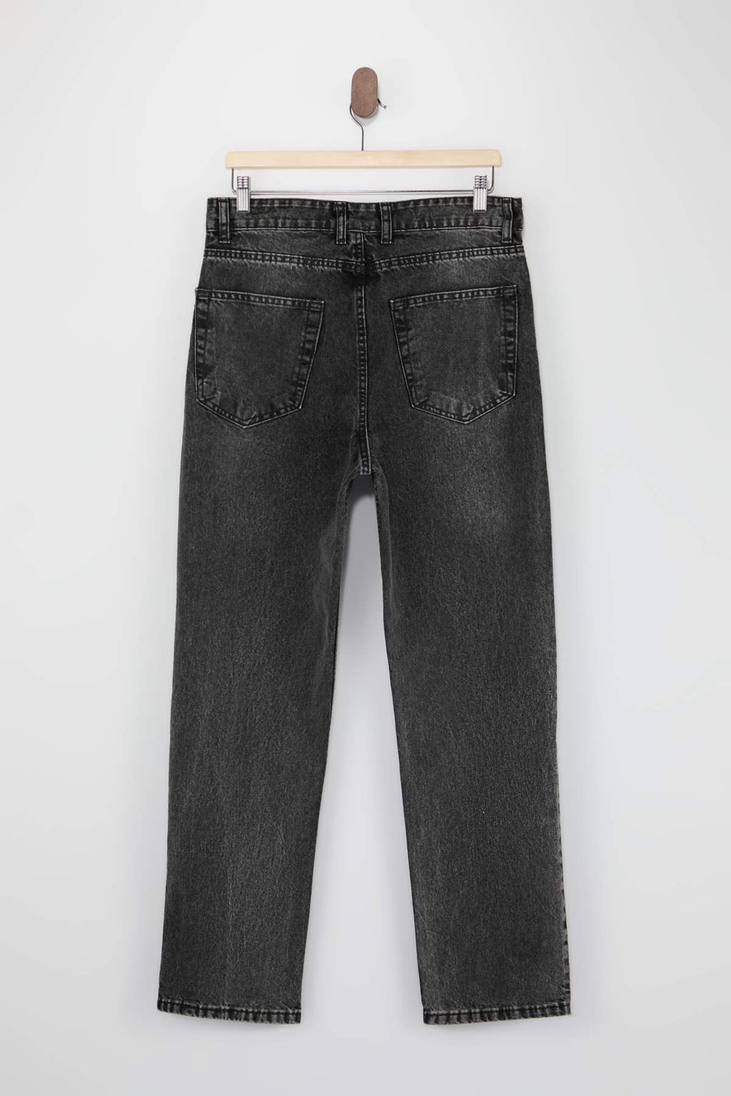 Antrasit Baggy/Genis Bol Kesim Kot Pantolon Jeans TMNAW24JE00027