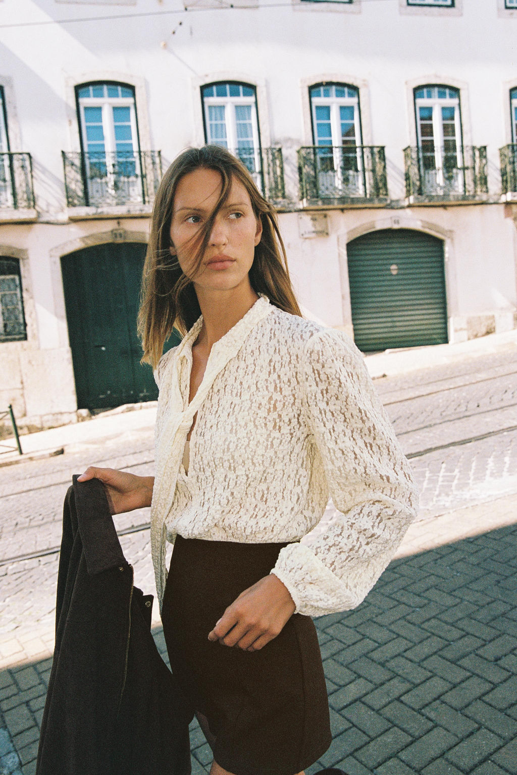 CONTRAST TIE PLAYSUIT - Zara фото 2