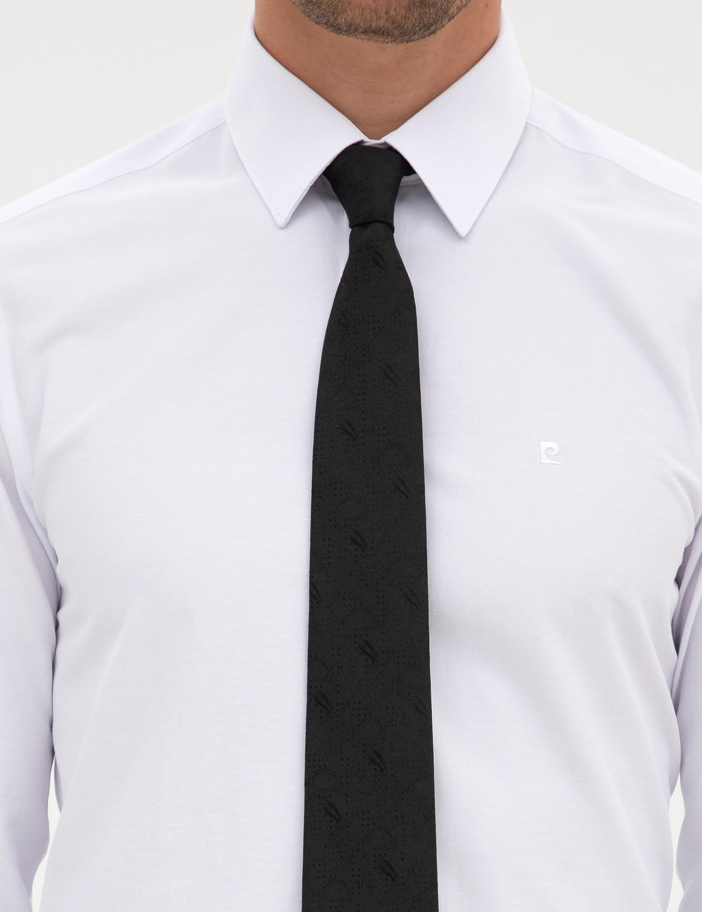 Beyaz Slim Fit Uzun Kollu Basic G_mlek - Pierre cardin фото 6