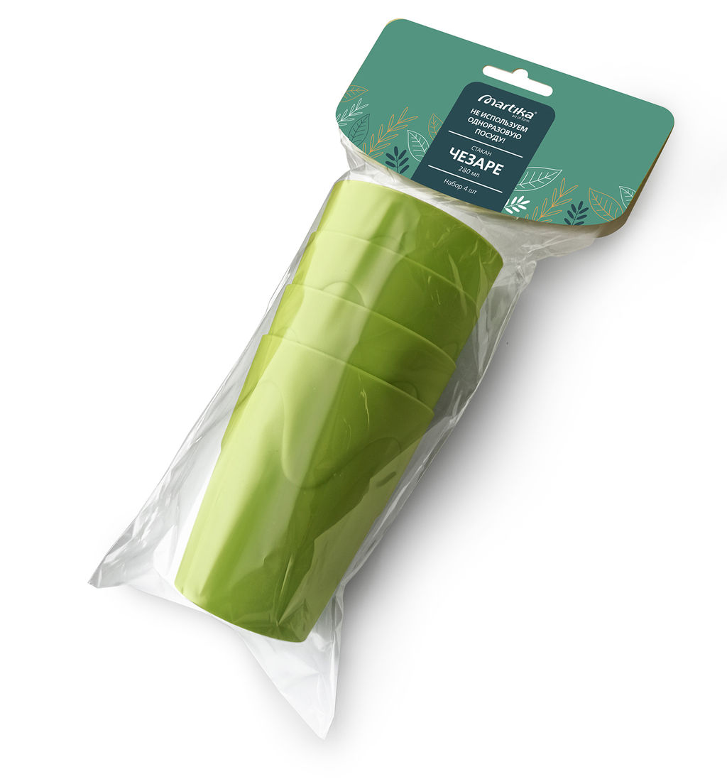 Цена за 2 шт. Стакан для холодных напитков "Чезаре" 280мл набор 4шт С564