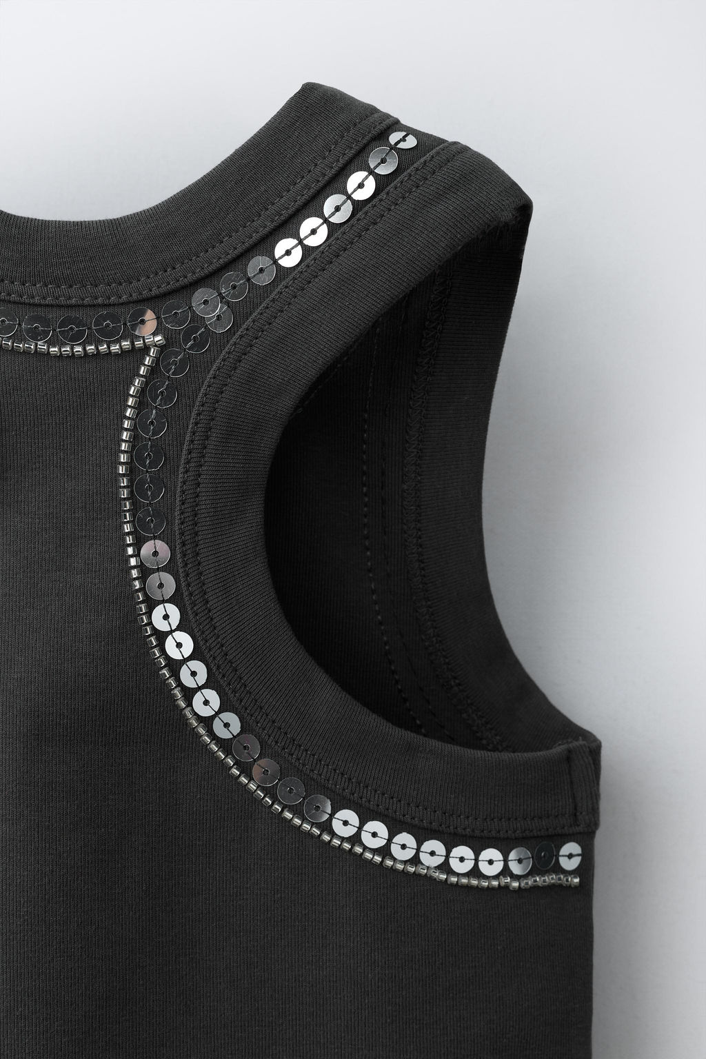 TOP LENTEJUELAS / Gris antracita - Zara фото 4
