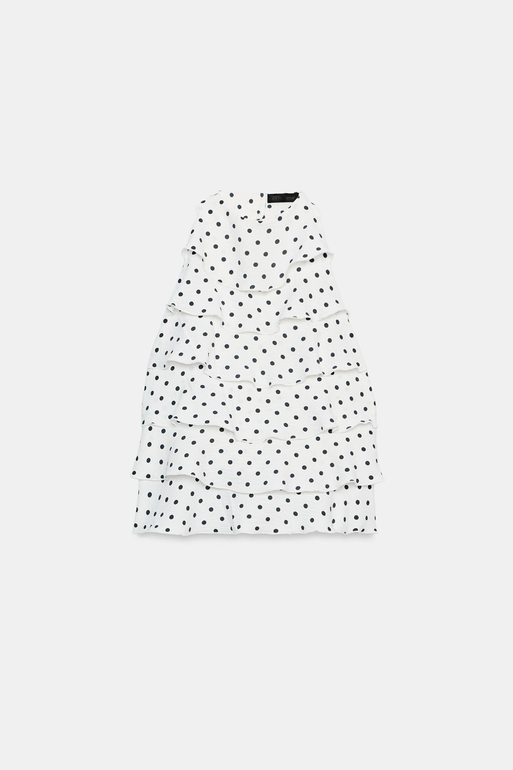 TOP HALTER LUNARES / Blanco / Negro