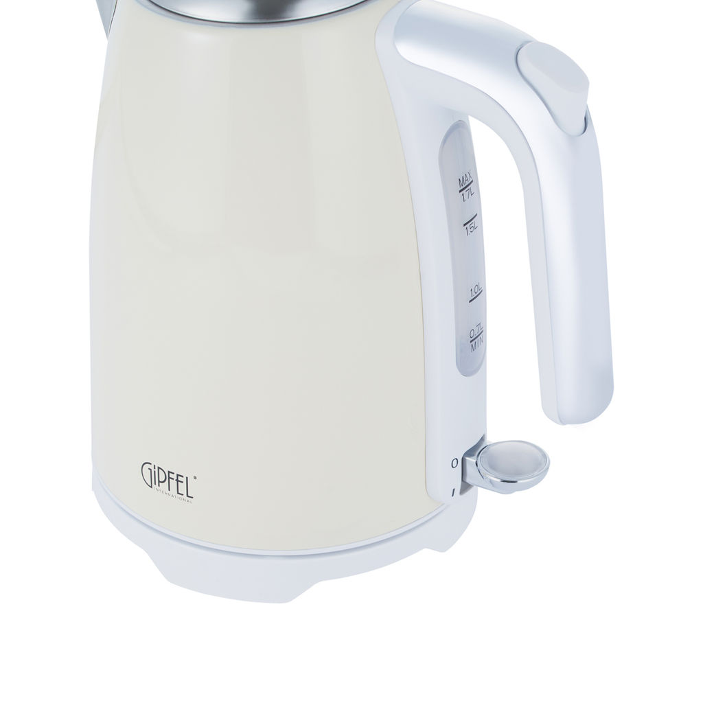 50968 GIPFEL Чайник ORCHID электрический 1,7л. Материал: пластик, нерж. сталь 18/10. Цвет: бежевый. Чайник оснащен контроллером английской марки Strix, что гарантирует безопасное отключение прибора и  фото 4