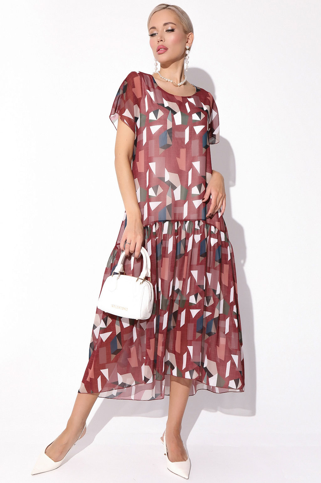 Платье Тонкие чувства (кармин) - Эльза фото 4