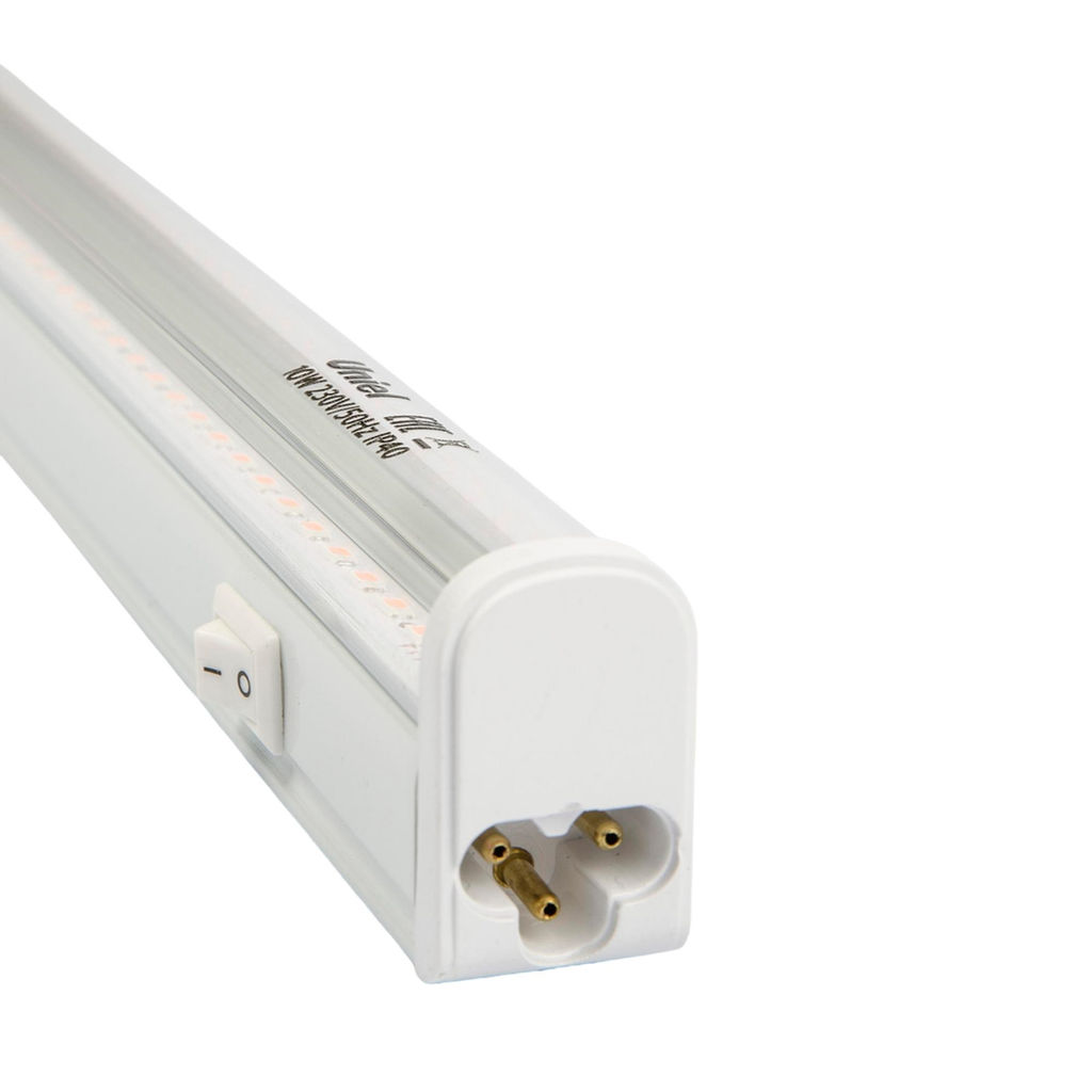 ULI-P12-10W/SPLE IP40 WHITE Светильник для растений светодиодный линейный, 560мм, выкл. на корпусе. Спектр для фотосинтеза. TM Uniel