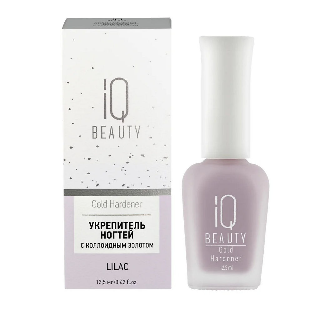 IQ Beauty Укрепитель для ногтей с коллоидным золотом / Gold Hardener Lilac, 12,5 мл фото 7