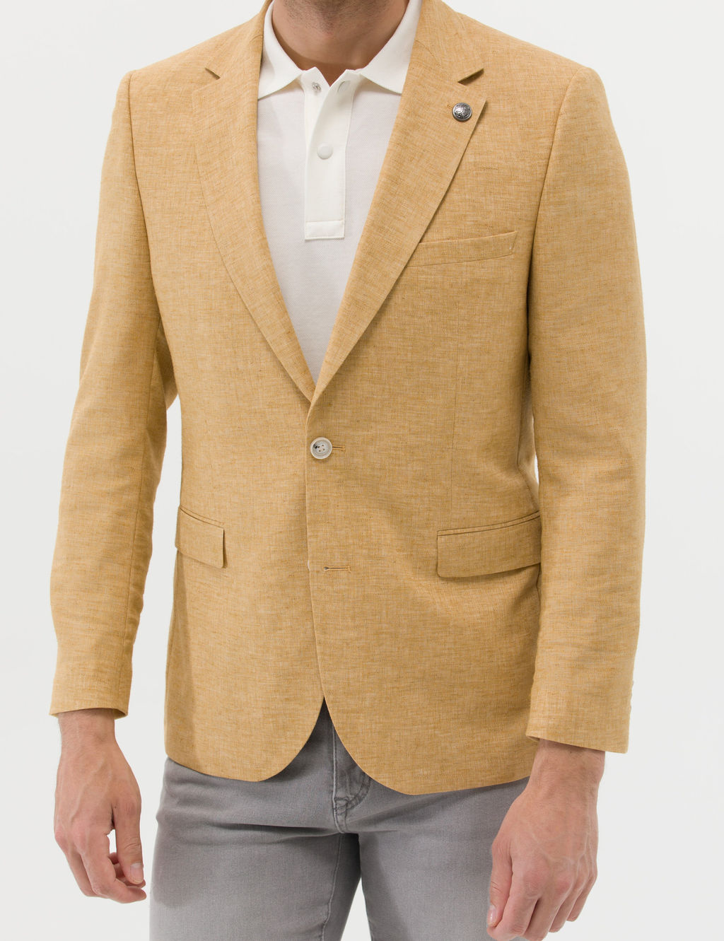 Sar_ Ekstra Slim Fit Keten Kar___ml_ Blazer Ceket