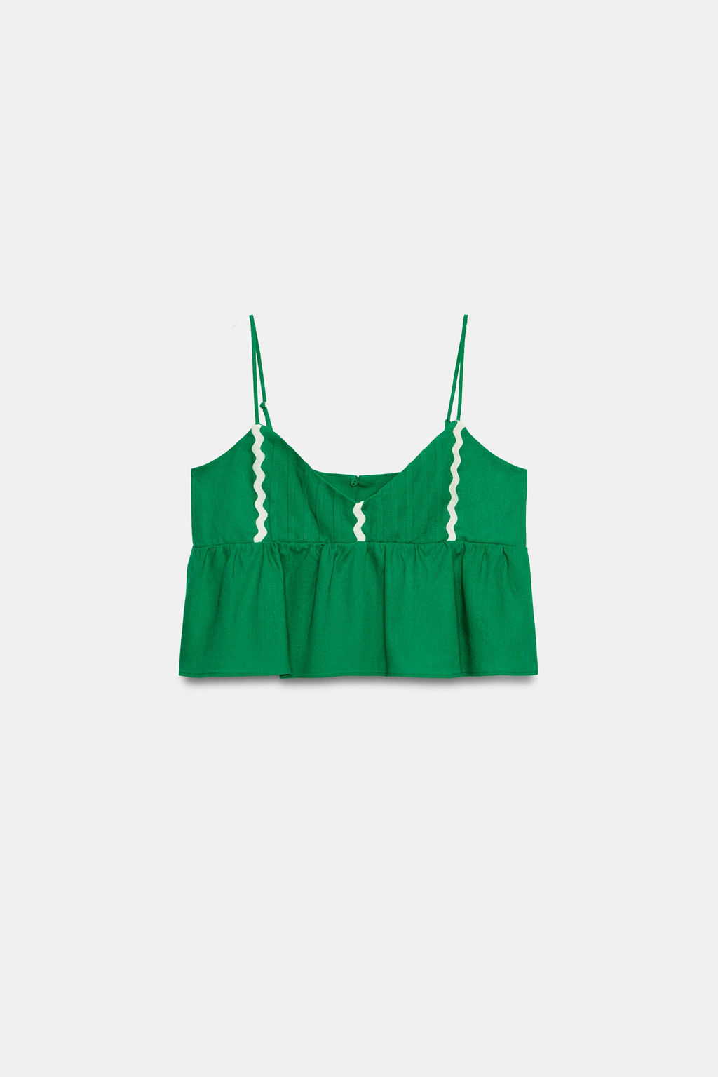 TOP TIRANTES CON LINO / Verde